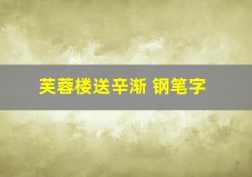 芙蓉楼送辛渐 钢笔字